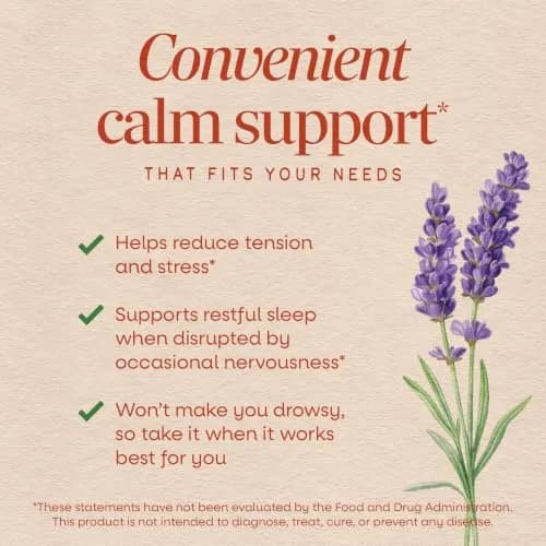 Nature's Way CalmAid Lavender Oil Supplement 30 ct | Clinically Studied Silexan Lavender Oil for Calm & Stress Support thumbnail 3
