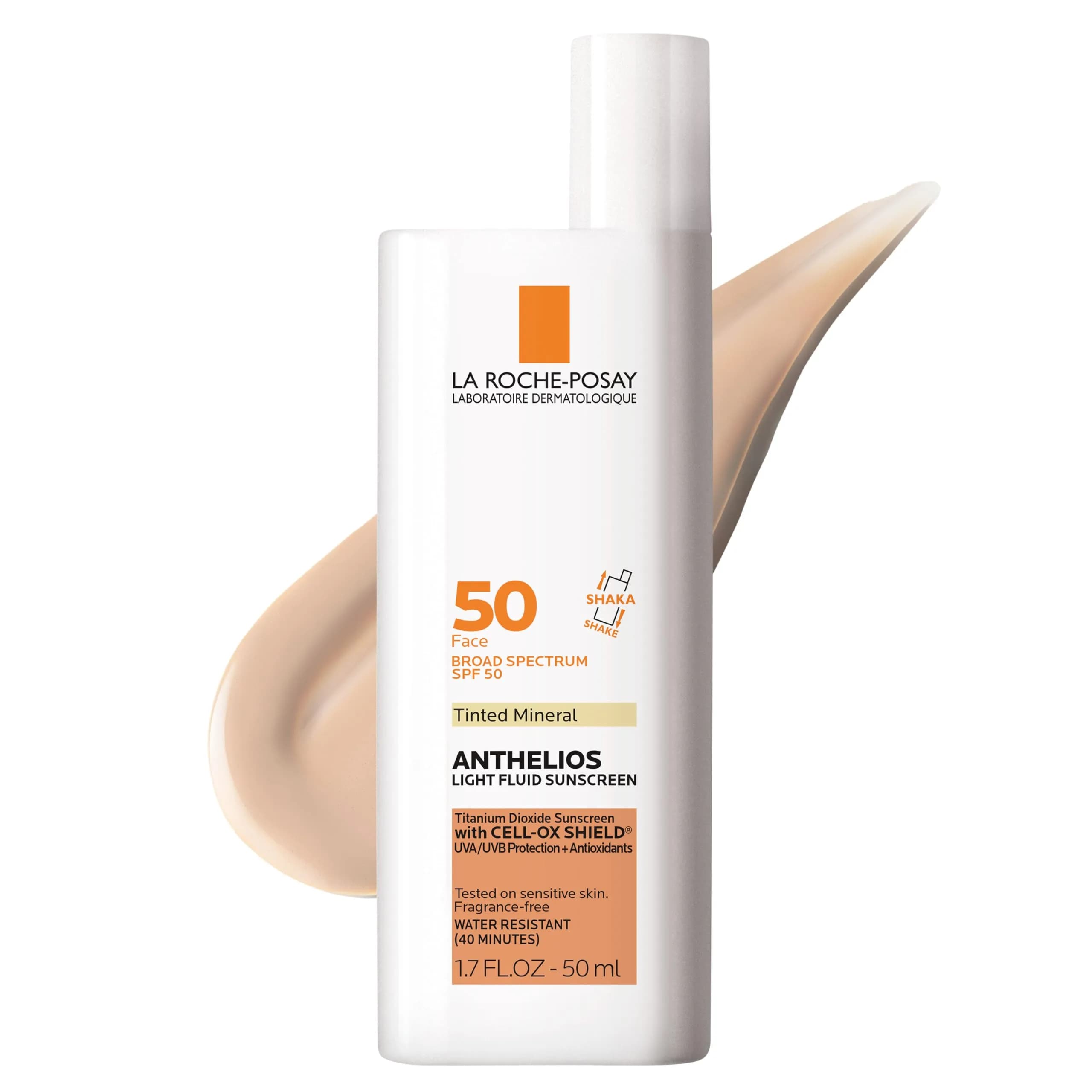 La Roche-Posay Anthelios Tinted Mineral Sunscreen Face SPF 50 50ml (1.7 Fl Oz) | Broad Spectrum UVA/UVB Protection - main product image