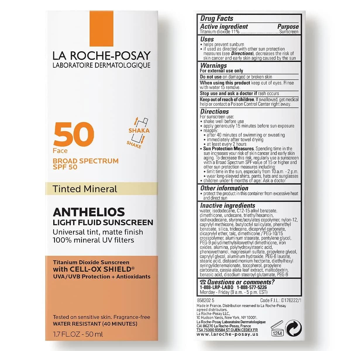 La Roche-Posay Anthelios Tinted Mineral Sunscreen Face SPF 50 50ml (1.7 Fl Oz) | Broad Spectrum UVA/UVB Protection - view 7