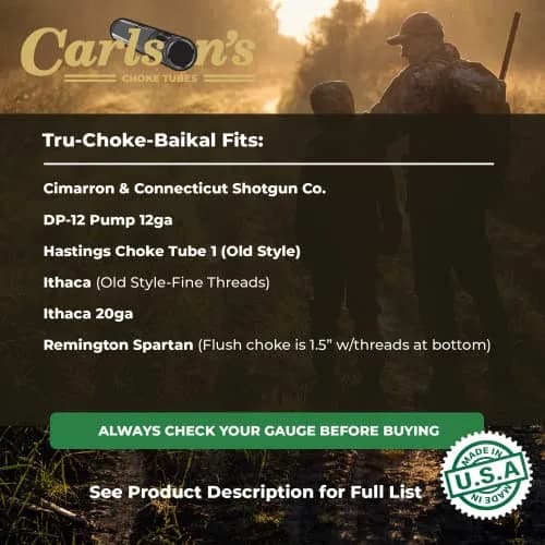 Carlson's Choke Tubes 12 Gauge Skeet 0.725 Diameter | Made in USA for Sporting Clays thumbnail 2