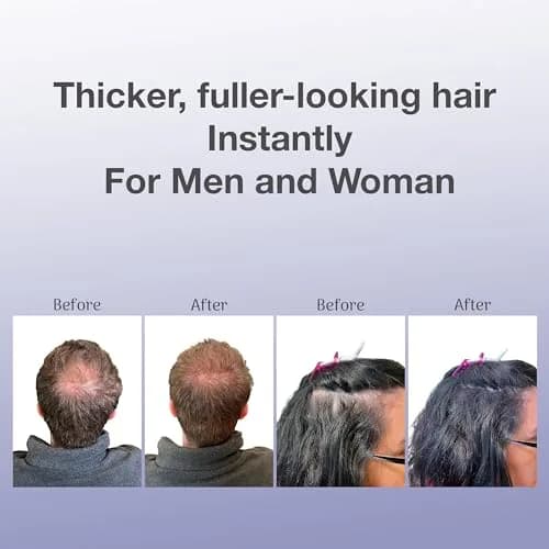 BosleyMD BOSVolumize Hair Thickening Fibers – Natural Keratin Hair Building Formula for Thinning Hair & Bald Spots – Instant Fuller, Thicker Look – Wind & Sweat Resistant – Black, 0.42 oz | Supports Thinning Hair & Bald Spots thumbnail 4