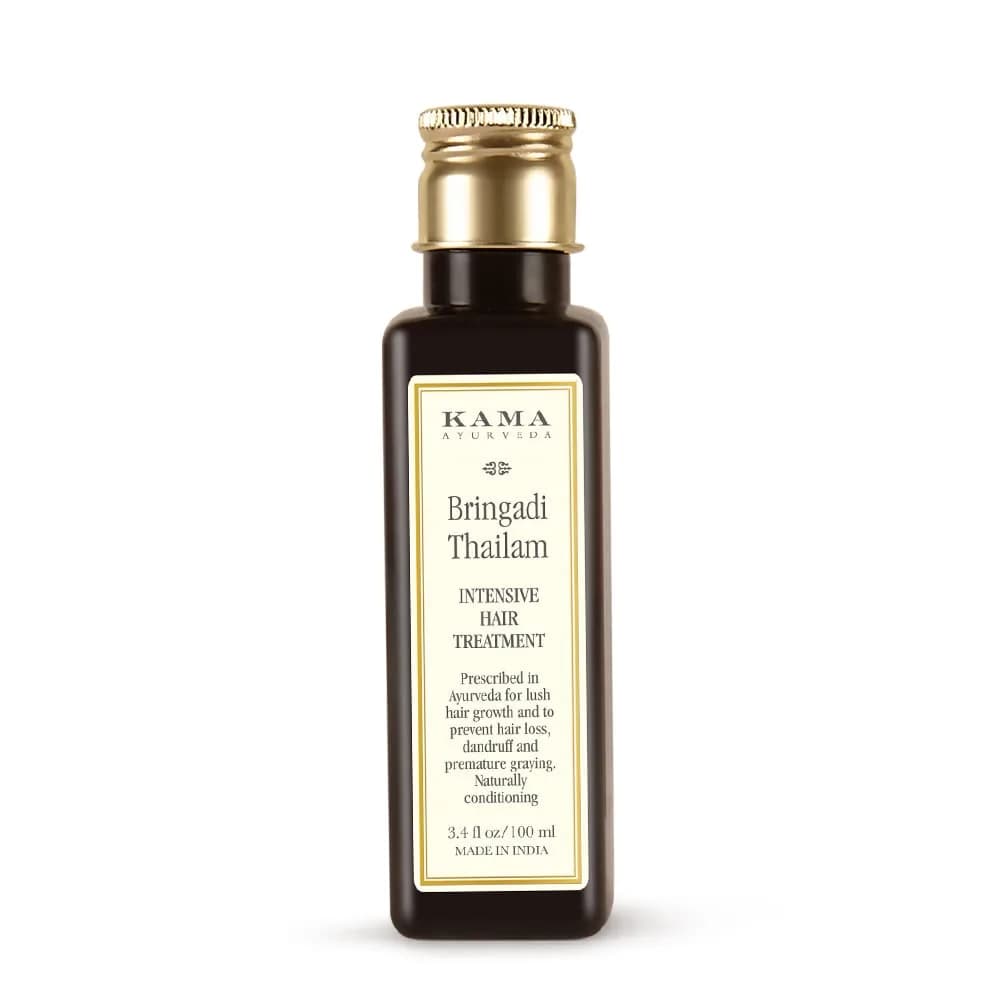 Kama Ayurveda Bringadi Intensive Hair Treatment 100ml | Ayurvedic Hair Growth Oil for All Hair Types — 3.38 Fl Oz