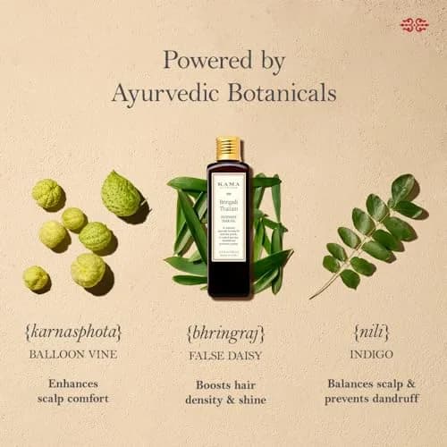 Kama Ayurveda Bringadi Intensive Hair Treatment 100ml | Ayurvedic Hair Growth Oil for All Hair Types thumbnail 2