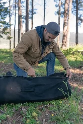 Stansport Zippered Canvas Deluxe Duffel Bag - Black (1233) | Heavy Duty 22 oz. Cotton Canvas for Active Travel thumbnail 7