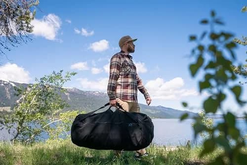 Stansport Zippered Canvas Deluxe Duffel Bag - Black (1233) | Heavy Duty 22 oz. Cotton Canvas for Active Travel thumbnail 9
