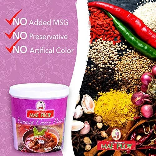 Mae Ploy Panang Curry Paste 14 oz (397 g) | Authentic Thai Flavor for Curries & Soups thumbnail 6