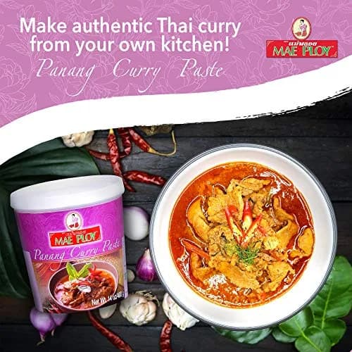 Mae Ploy Panang Curry Paste 14 oz (397 g) | Authentic Thai Flavor for Curries & Soups thumbnail 2