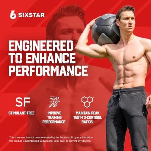 Six Star Testosterone Booster for Men with Rhodiola Extract and Boron Citrate 60 Count (Pack of 1) | Boosts Active Test Levels thumbnail 2
