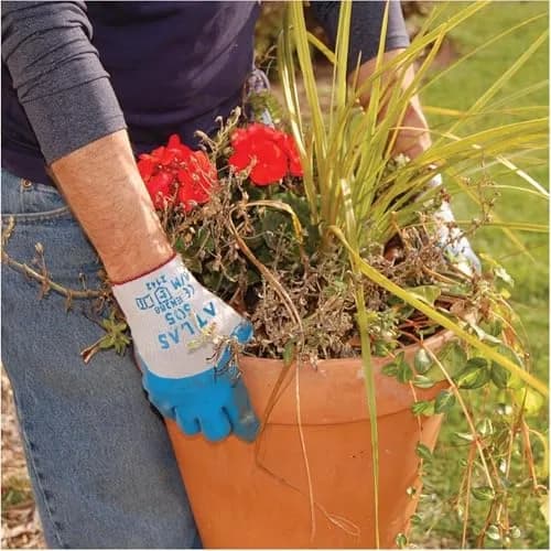 SHOWA Atlas 305 Rubber Work Gloves, Large | Heavy-Duty Grip & Comfort thumbnail 4