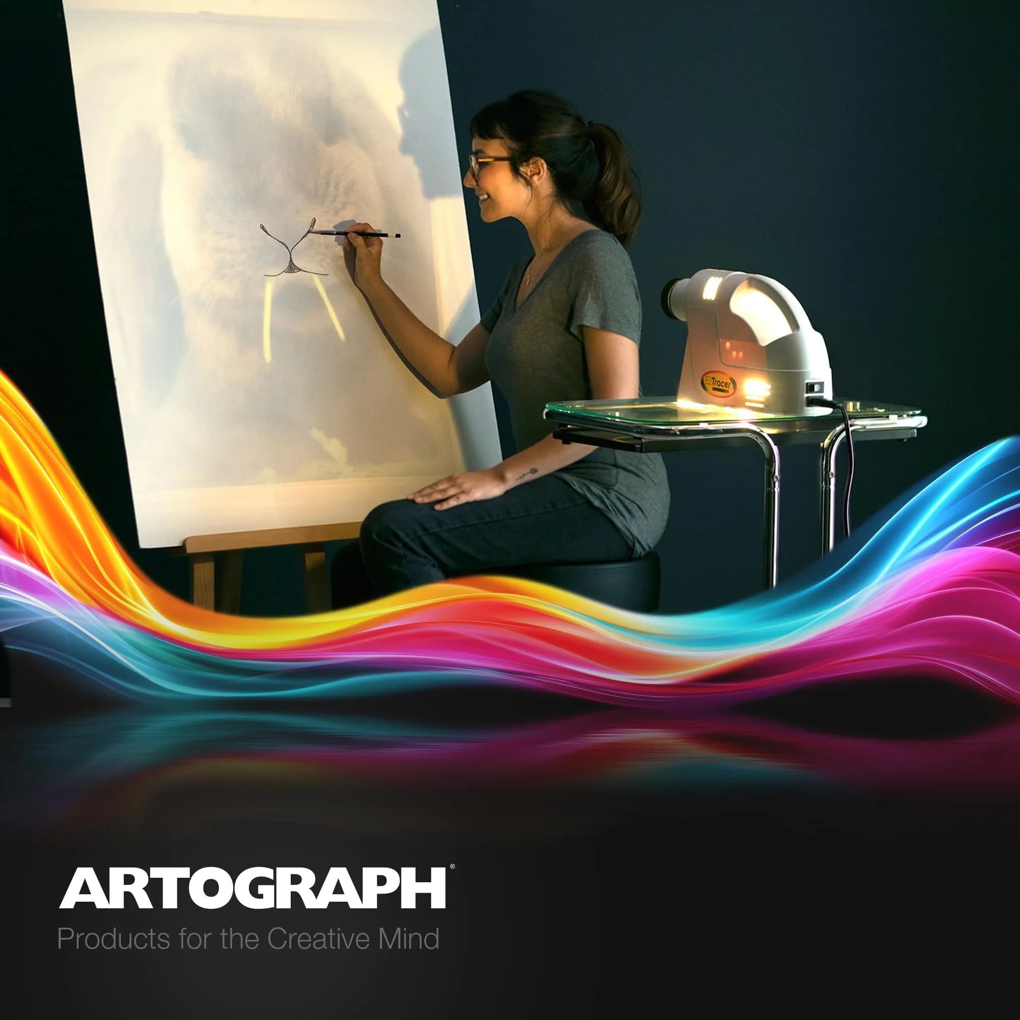 Artograph EZ Tracer Opaque Art Projector 4" x 4" Copy Size | Enlarges Artwork 2X-10X for Murals, Wall Art, Drawing - view 5