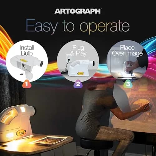 Artograph EZ Tracer Opaque Art Projector 4" x 4" Copy Size | Enlarges Artwork 2X-10X for Murals, Wall Art, Drawing thumbnail 3