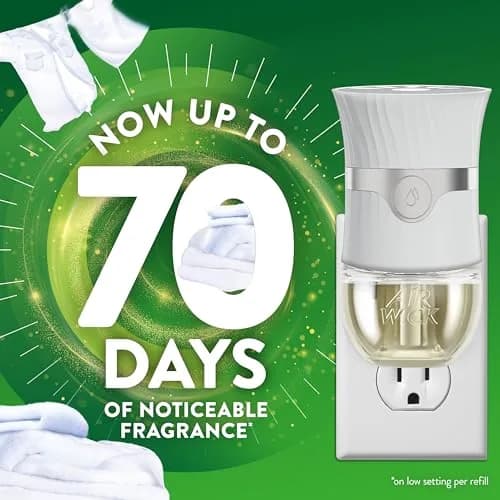 Air Wick Plug In Scented Oil Refill Fresh Linen 2x0.7 Fl Oz (1.4 Fl Oz Total) | Long-Lasting Fragrance with Essential Oils thumbnail 3