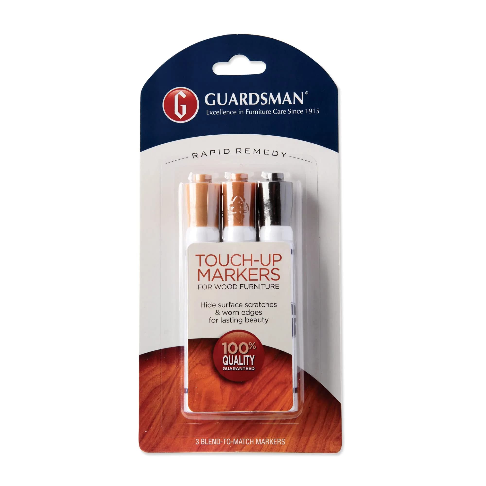 Guardsman Wood Furniture Markers, 3 Colors | Scratch Repair Kit for Wood Floors & Furniture