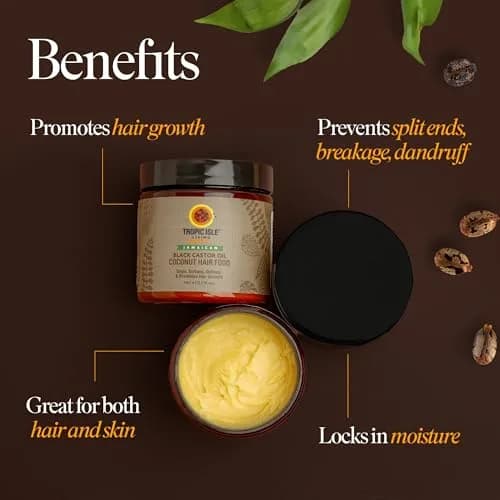 Tropic Isle Living Jamaican Black Castor Oil Coconut Hair Food 4 oz | Seals, Softens, Defines & Promotes Hair Growth thumbnail 2