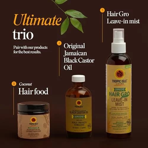 Tropic Isle Living Jamaican Black Castor Oil Coconut Hair Food 4 oz | Seals, Softens, Defines & Promotes Hair Growth thumbnail 3