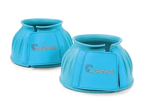 Shires Equine Horse Arma Overreach Bell Boots | Heavy-Duty Shock Absorbing Rubber (Full Size, Black)