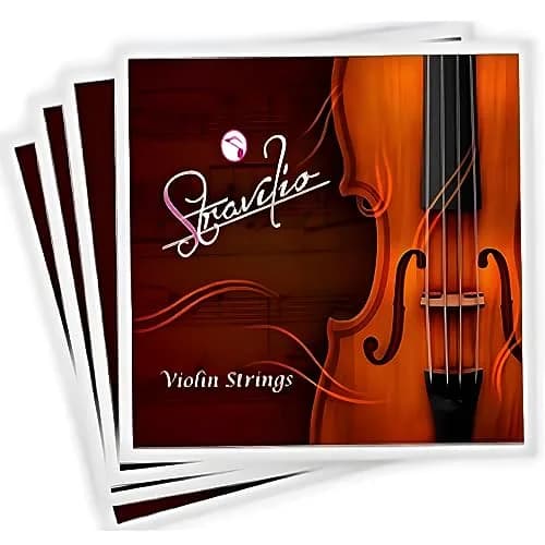 Stravilio Bronze Violin Strings Full Set (G-D-A-E) - Violin String with Ball Ends, Compatible with Violin Sizes 1/2 and 1/4, Perfect for Kids | Warm, Durable & Easy to Install thumbnail 1