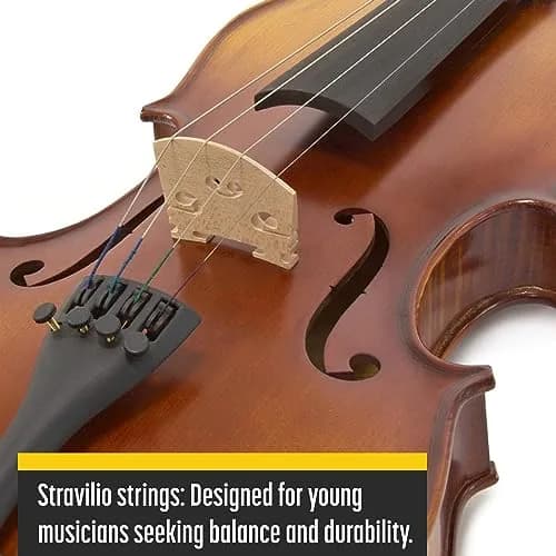 Stravilio Bronze Violin Strings Full Set (G-D-A-E) - Violin String with Ball Ends, Compatible with Violin Sizes 1/2 and 1/4, Perfect for Kids | Warm, Durable & Easy to Install thumbnail 5