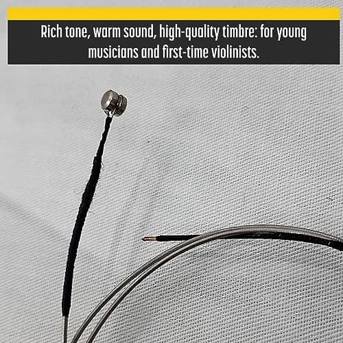 Stravilio Bronze Violin Strings Full Set (G-D-A-E) - Violin String with Ball Ends, Compatible with Violin Sizes 1/2 and 1/4, Perfect for Kids | Warm, Durable & Easy to Install thumbnail 3