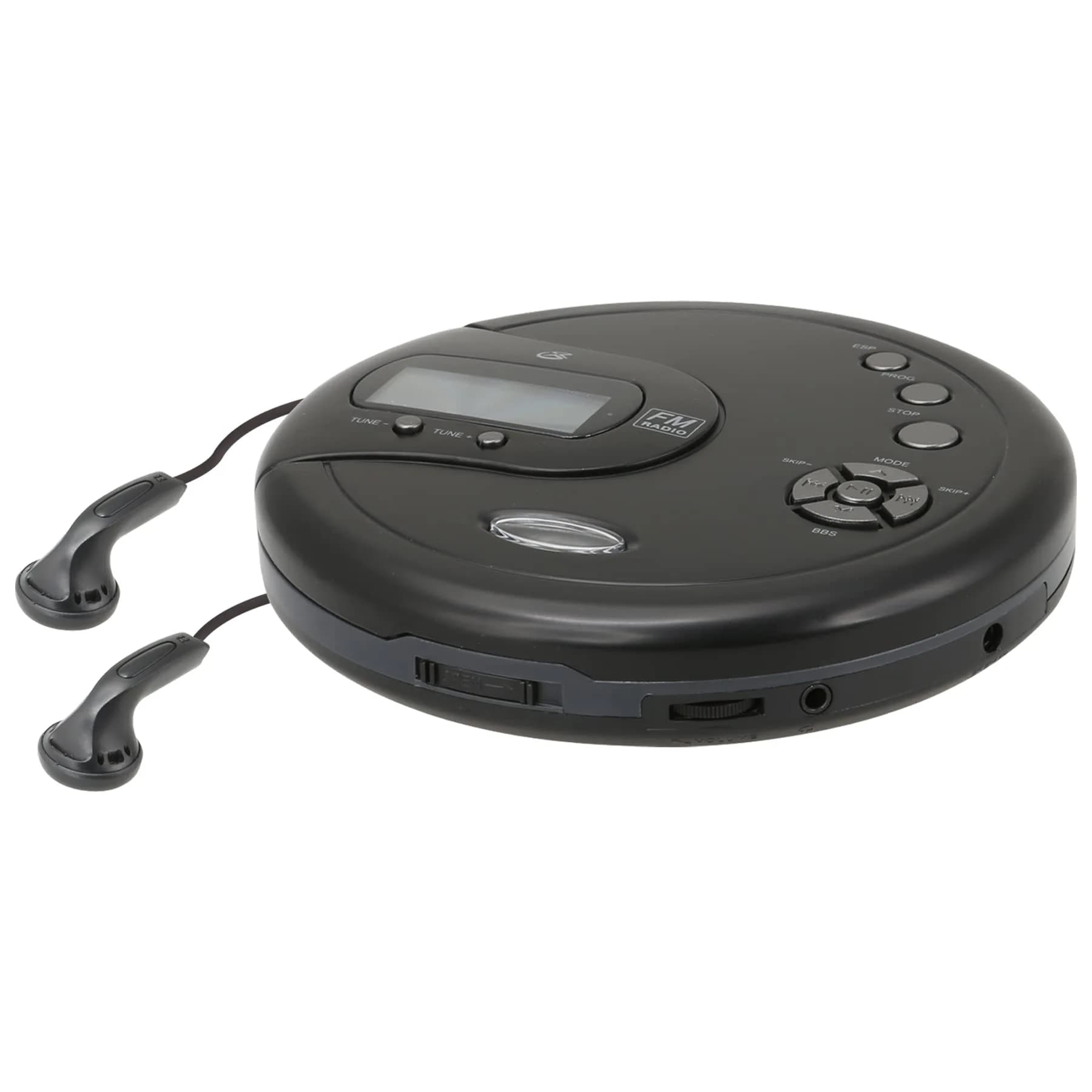 GPX PC332B Portable CD Player with FM Radio & Earbuds | Black - view 6