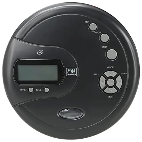 GPX PC332B Portable CD Player with FM Radio & Earbuds | Black thumbnail 1