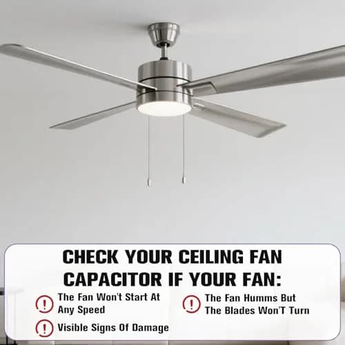 Podoy CBB61 Ceiling Fan Capacitor 1.5µf+2.5µf Dual Run 250V AC | 2-Pack Replacement for Motor Start thumbnail 6