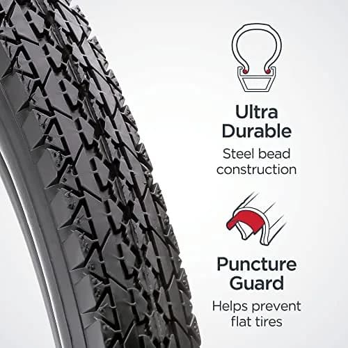 Schwinn Replacement Bike Tire 26" x 2.125" Cruiser Tire | Puncture Guard & Smooth Tread thumbnail 2