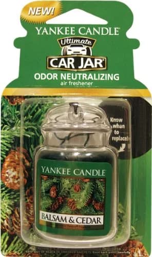 Yankee Candle Gel Car Jar Ultimate Hanging Air Freshener Balsam Cedar Scent | Lasts up to 30 Days thumbnail 1