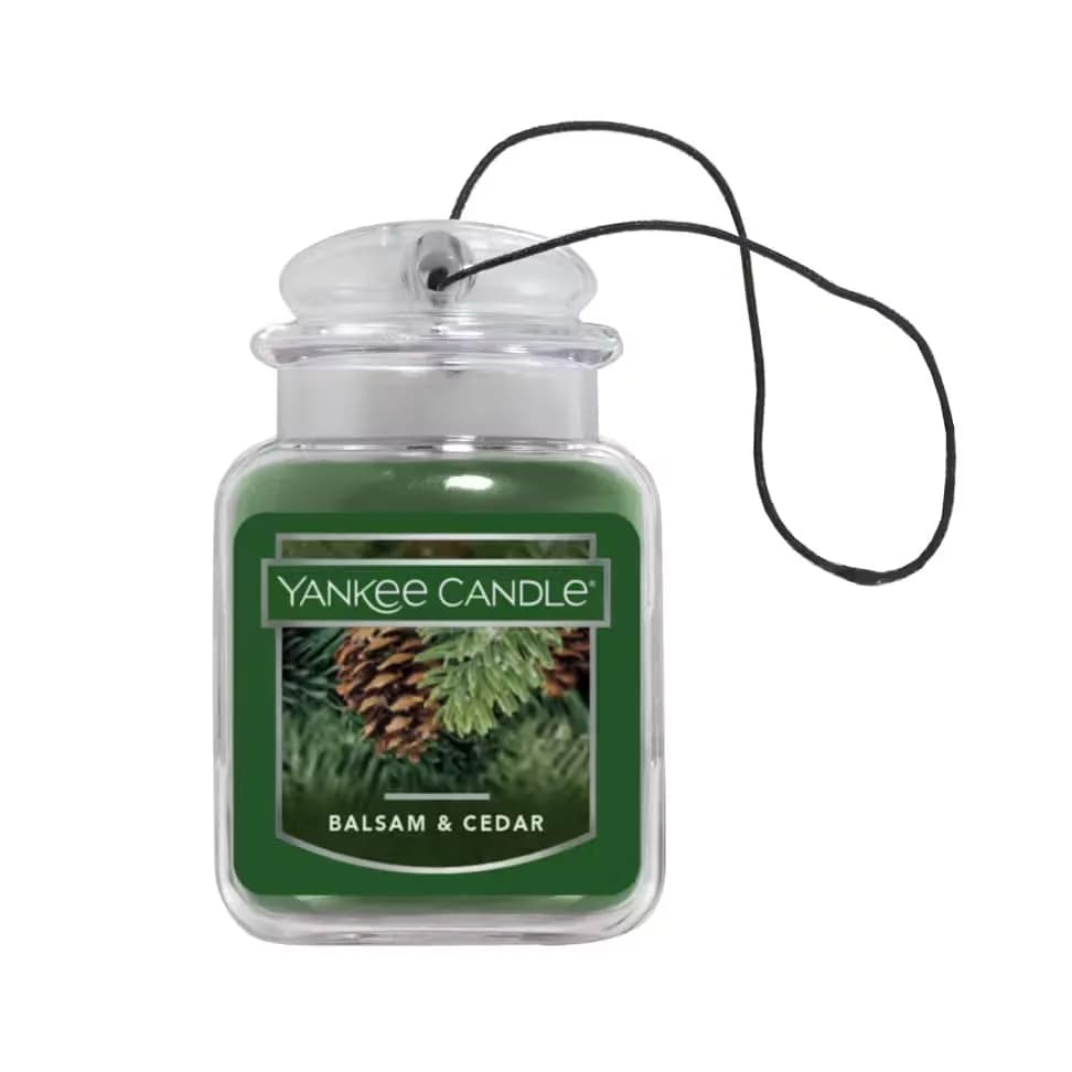 Yankee Candle Gel Car Jar Ultimate Hanging Air Freshener Balsam Cedar Scent | Lasts up to 30 Days thumbnail 2