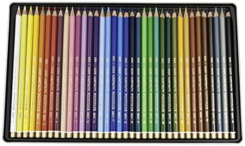 Koh-I-Noor Polycolor Drawing Pencil Set, 36 Assorted Colors | Water-Resistant, Professional-Grade in Tin thumbnail 1