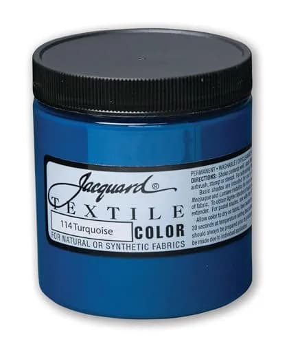Jacquard Textile Color Paint Turquoise 237ml (8 Fl Oz) | ASTM D-4236 Certified thumbnail 1