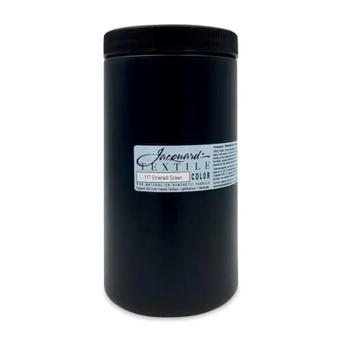 Jacquard Textile Color Emerald Green 32 Fl Oz (946ml) | Permanent, Colorfast Fabric Paint for Clothes, Upholstery, Shoes thumbnail 1
