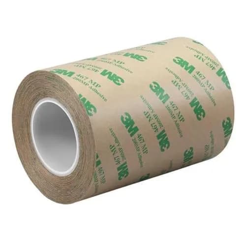 3M 467MP Clear Adhesive Transfer Tape, 2" Width x 20yd Length | High Shear Strength & Repositionable thumbnail 1
