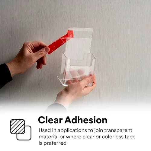 3M VHB 4910 Mounting Tape, Clear Acrylic Foam, 0.5 in x 5 yd (15.24 cm x 4.57 m) | Permanent Bonding, UL746C Listed thumbnail 4