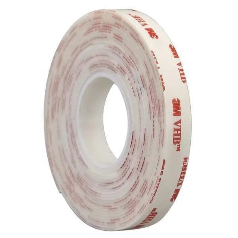 3M 4950 VHB Mounting Tape Acrylic Foam Heavy Duty White 12 mm (1 in) x 4166 mm (5 yd) | Permanent Bonding for Metal, Glass, Plastic — White