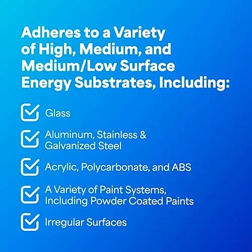 3M VHB Tape 5952 Heavy Duty Mounting Tape 2 in x 15 yd (5.49 m) | Acrylic Foam Core, Black, Waterproof thumbnail 6