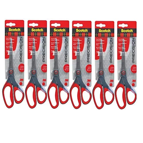 Scotch 1448 Precision Scissors 8 (6 Pack) | Stainless Steel, Ambidextrous, 8-Inches thumbnail 1
