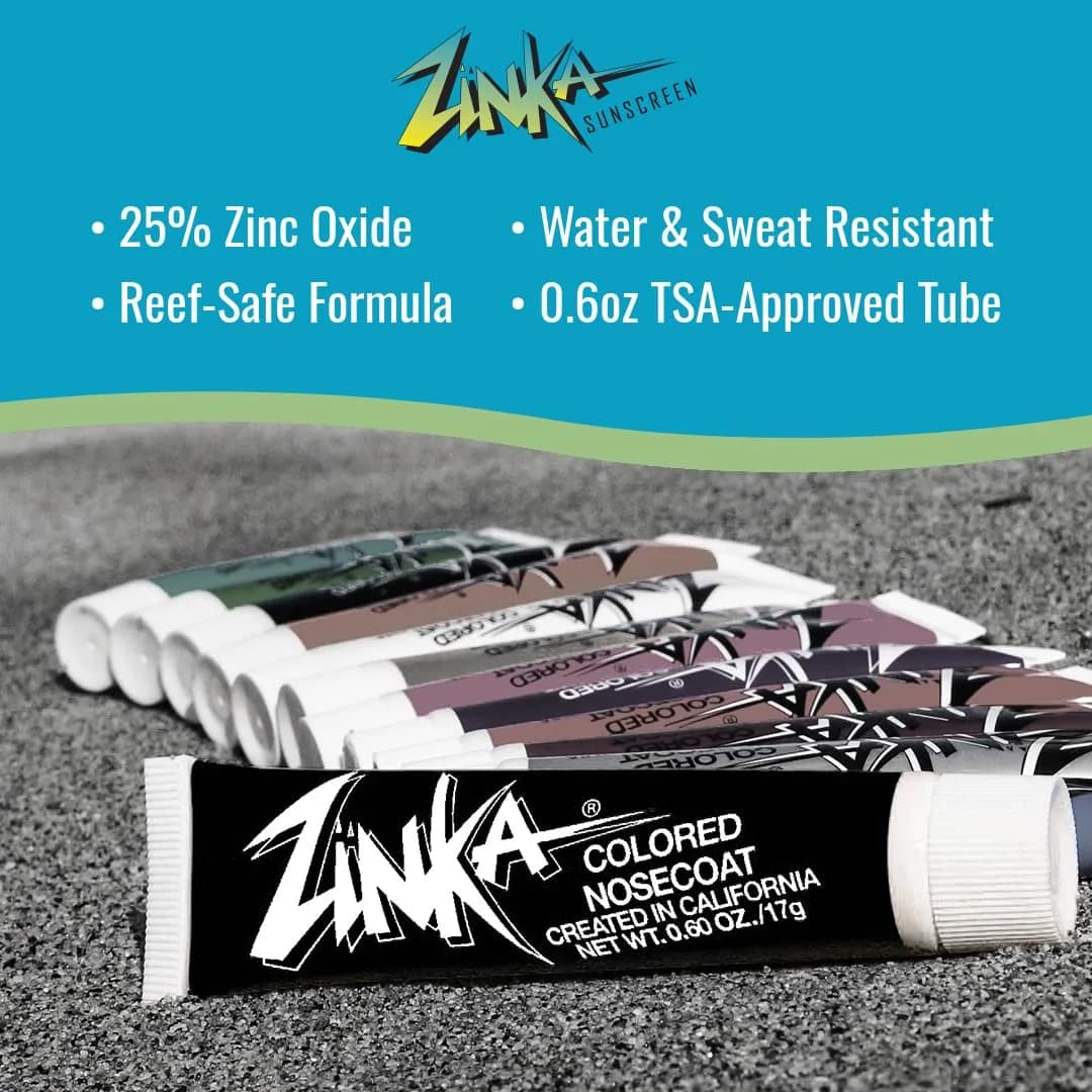 Zinka Colored Zinc Oxide Sunblock Stick SPF 30 Black | High Zinc Formula for Nose and Face, Water & Sweat Resistant - view 2