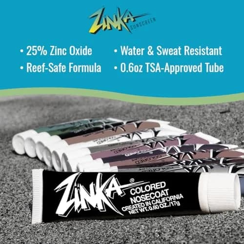 Zinka Colored Zinc Oxide Sunblock Stick SPF 30 Black | High Zinc Formula for Nose and Face, Water & Sweat Resistant thumbnail 2