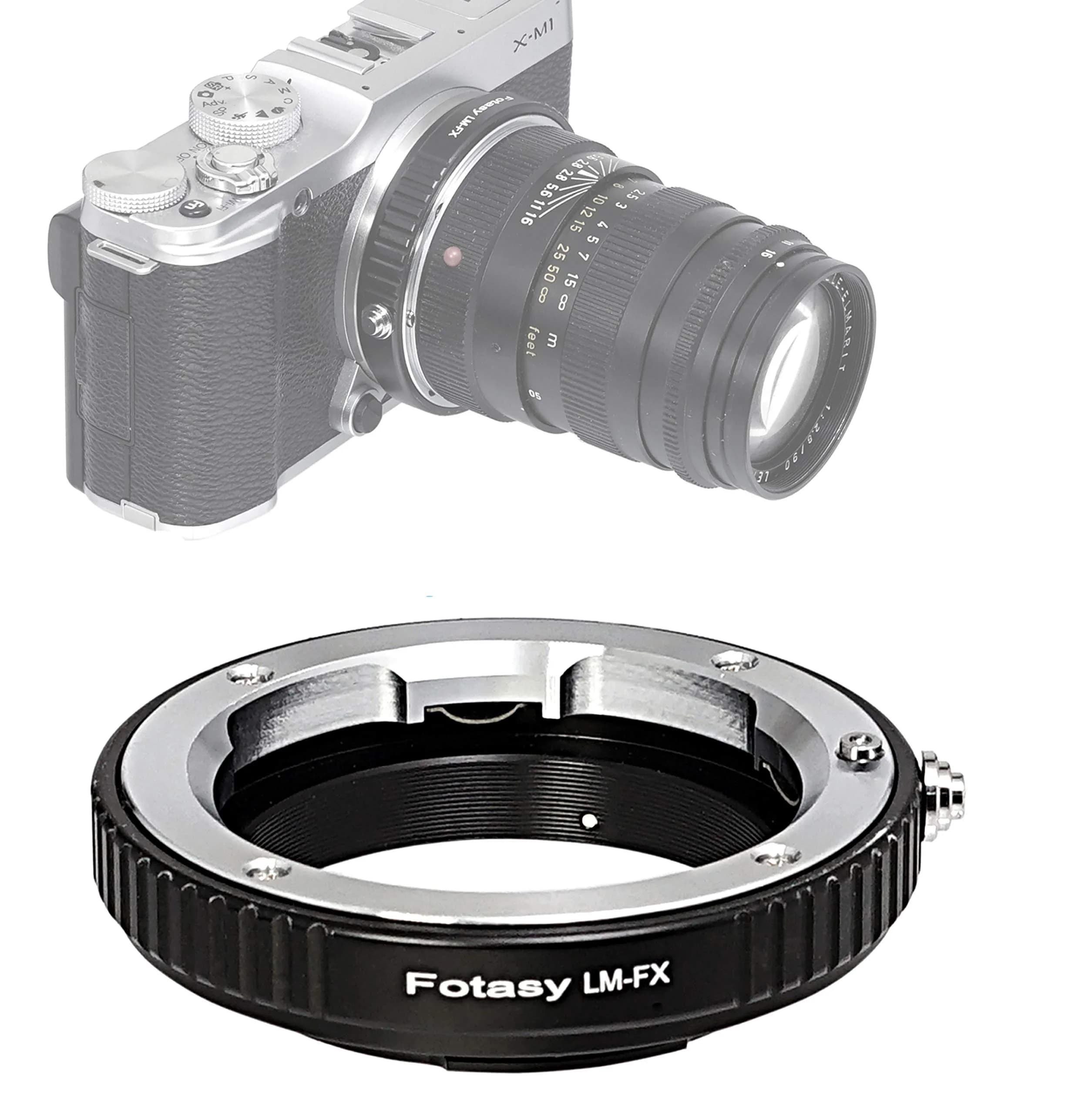 Fotasy Copper Leica M Lens to Fuji X Adapter, Leica M Mount to X-Mount Adapter, Compatible with Fujifilm X-Pro1 X-Pro2 X-E1 X-E2 X-E3 X-A5 X-M1 X-T1 X-T2 X-T3 X-T10 X-T20 X-T30 X-H1 - main product image