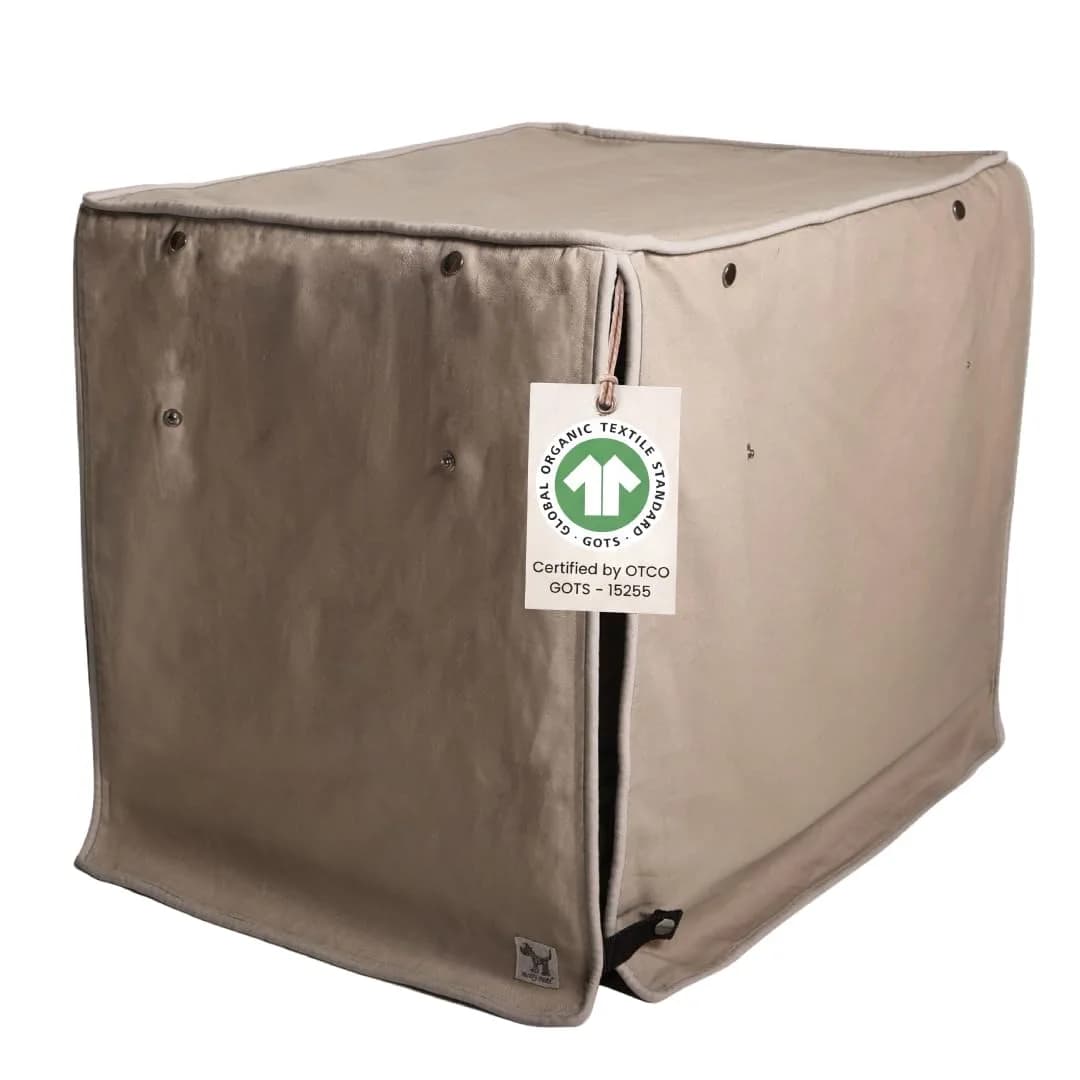 Molly Mutt Dog Crate Cover 36"x24"x27" | Stylish, Breathable Cotton, Safe & Non-Toxic