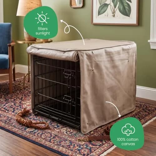 Molly Mutt Dog Crate Cover 36"x24"x27" | Stylish, Breathable Cotton, Safe & Non-Toxic thumbnail 4
