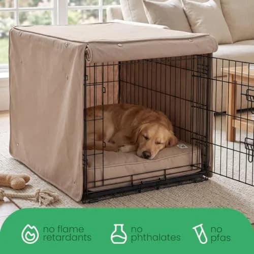 Molly Mutt Dog Crate Cover 36"x24"x27" | Stylish, Breathable Cotton, Safe & Non-Toxic thumbnail 6