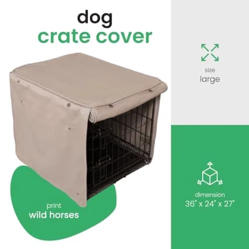 Molly Mutt Dog Crate Cover 36"x24"x27" | Stylish, Breathable Cotton, Safe & Non-Toxic thumbnail 2