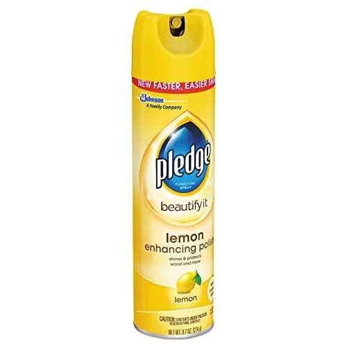 Pledge Lemon Clean Wood Furniture Polish Spray 287ml (9.70 Fl Oz) | Restores Shine & Protects Surfaces thumbnail 1