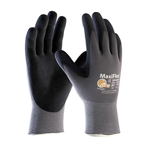 PIP Protective Industrial Products MaxiFlex Ultimate Gray Nylon Gloves with Nitrile Grip, XL (2-Pack) | ANSI Cut Level A1 thumbnail 1