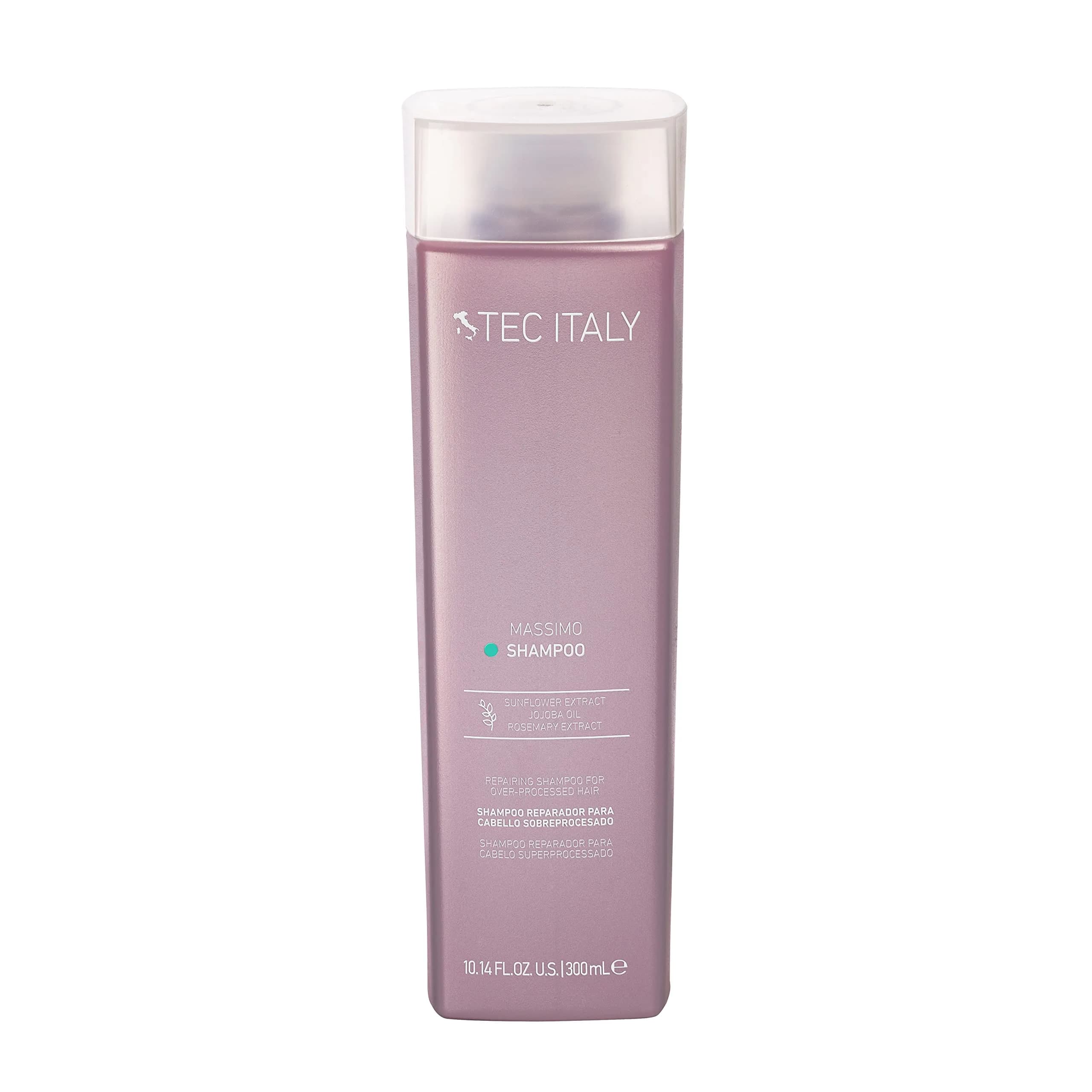 Tec Italy Massimo Shampoo for Over-Processed Hair 300ml (10.1 Fl Oz) | Repairs Damage & Protects UV - main product image