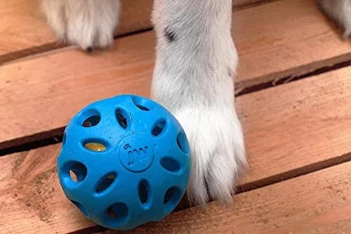 JW Pet Crackle Heads Crunchy Chew Fetch Toy for Dogs, Large 4in | Durable Rubber & Recyclable Plastic thumbnail 4