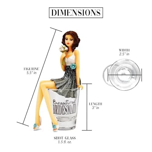 Pavilion Gift Company Bridesmaid Champagne Glass 2oz | Bridal Gift & Collectible thumbnail 2