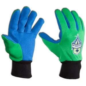 WinCraft Seattle Sounders Utility Gloves | Textured Grip, Elastic Wrist, Licensed NFL Gear (45% Cotton, 25% Polyester, 30% PVC) - main product image